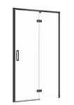 Cersanit Larga - Sprchové dveře 120x195 cm, pravé, černá/čiré sklo S932-126