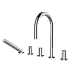 Laufen Kartell - Baterie na okraj vany, 5-otvorová instalace, chrom H3223350042821