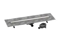 Hansgrohe RainDrain Go - Sprchový žlab 90 cm s oboustranným roštem, pro vložení dlažby, kartáčovaná nerezová ocel 56274800