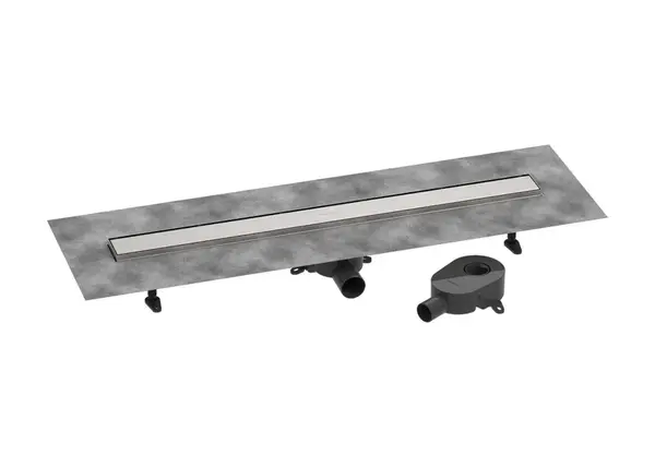 Hansgrohe RainDrain Go - Sprchový žlab 90 cm s oboustranným roštem, pro vložení dlažby, kartáčovaná nerezová ocel 56274800