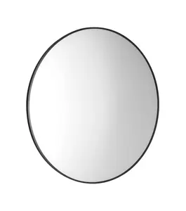 Sapho Arowana - Zrcadlo, průměr 60 cm, matná černá AWB060