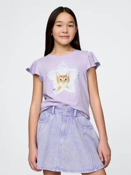 GAP Kids' T-shirt with sequins - Girls