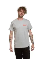 Meatfly pánské tričko Yvans Round Globus Patch Grey | Šedá | Velikost S