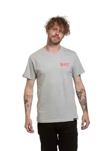 Meatfly pánské tričko Yvans Round Globus Patch Grey | Šedá | Velikost S