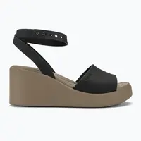 Dámské boty crocs brooklyn ankle strap wedge černá/béžová 41-42