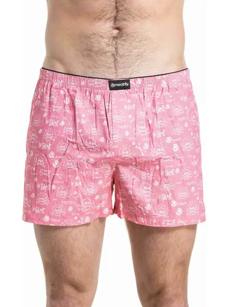 Pánské trenýrky meatfly agostino double pack růžová/černá l