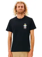 Rip curl pánské tričko Search Icon Black | Černá | Velikost M | 100% bavlna