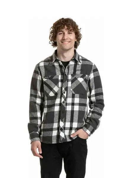 Meatfly pánská košile Woody Premium Black | Černá | Velikost L