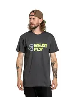 Meatfly pánské tričko Revital Lime/Charcoal Heather | Žlutá | Velikost M