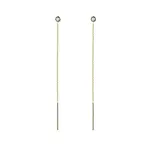 Visací náušnice bezel ze žlutého zlata KLENOTA