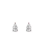 Náušnice s diamanty ve tvaru kapek v růžovém zlatě KLENOTA