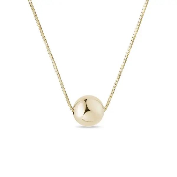 Zlatý řetízek s kuličkou KLENOTA