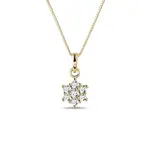 Briliantový prívesok zo zlata v tvare kvetinky KLENOTA