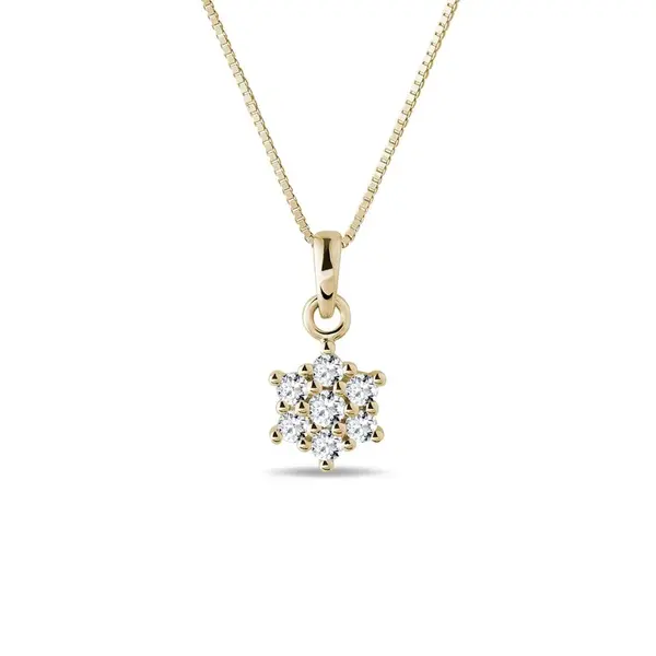 Briliantový prívesok zo zlata v tvare kvetinky KLENOTA