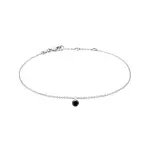 Náramok NOIR z bieleho zlata s čiernym diamantom KLENOTA