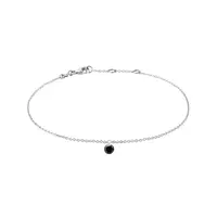 Náramok NOIR z bieleho zlata s čiernym diamantom KLENOTA