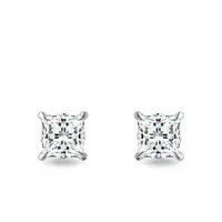 Luxusné diamantové napichovacie náušnice z bieleho zlata KLENOTA