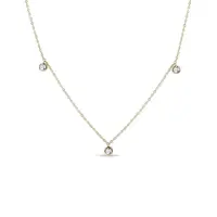 Zlatý náhrdelník s bezel diamantmi KLENOTA