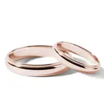 Set snubních prstenů z růžového zlata s jemným zdobením KLENOTA