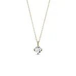 Jemný náhrdelník ze žlutého zlata s briliantem KLENOTA