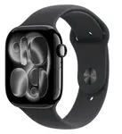 APPLE Watch 11 GPS + Cellular 42mm klavírně černý hliník - černý sportovní řemínek - S/M