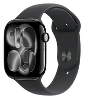 APPLE Watch 11 GPS + Cellular 42mm klavírně černý hliník - černý sportovní řemínek - S/M