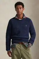 Svetr s příměsí vlny Polo Ralph Lauren tmavomodrá barva, 710982142