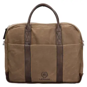 Pánska taška na notebook Lerros Columbus - hnedo-zelená