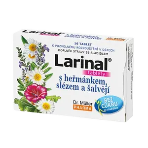 Larinal s heřmánkem, slézem a šalvějí Dr.Müller, 16 tablet