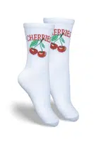 Milena Dětské Ponožky Mladistvé CHERRIES Bílé