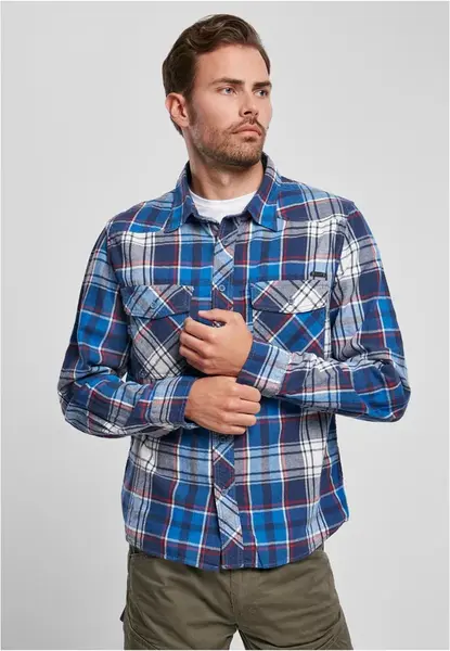 Checkered navy shirt