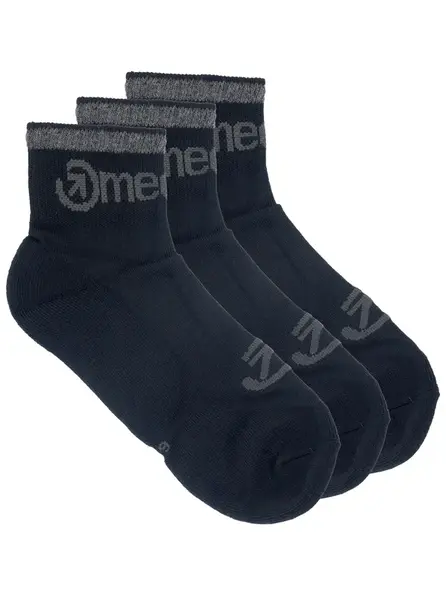 Meatfly ponožky Middle Triple pack Black | Černá | Velikost S