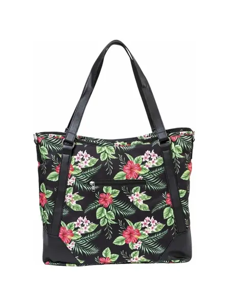 Meatfly dámská kabelka Insanity Tropical Black | Černá | Objem 11 L