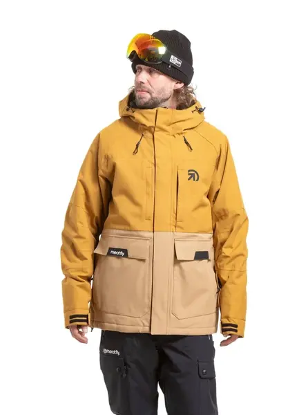 Meatfly pánská SNB & SKI bunda Vertigo Wood / Tan | Hnědá | Velikost L