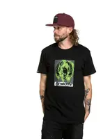 Meatfly pánské tričko Stencil Black | Černá | Velikost L | 100% bavlna