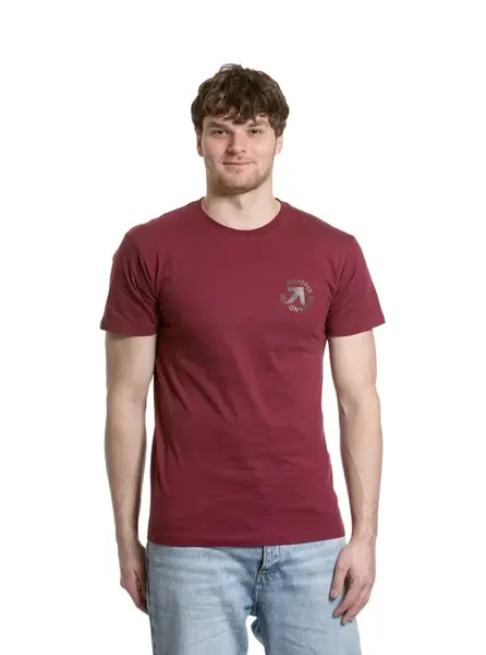 Meatfly pánské tričko Arrow Dark Wine | Červená | Velikost XL | 100% bavlna