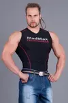 MADMAX Kompresní triko bez rukávů, M, černo-červená