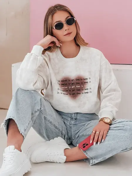 Dámská oversize mikina ty-dye srdce DESSER