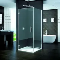 RONAL Pur - Boční stěna s vyrovnávacím profilem, 100 cm - barva chrom, sklo čiré PUDT2P1001007