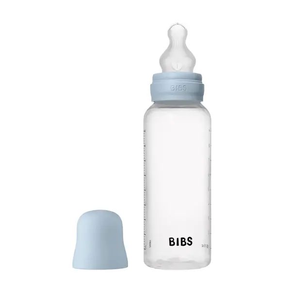 BIBS antikoliková fľaša so silikónovým cumlíkom 270ml - Baby Blue