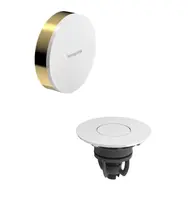 Hansgrohe Flexaplus - Vrchná súprava k vaňovej odtokovej a prepadovej súprave s napúšťaním, Push-Open, leštený vzhľad zlata/vysoko lesklá biela 581879