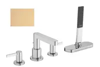 Hansgrohe Finoris - Batéria na okraj vane, 4-otvorová inštalácia, sBox, kefovaný bronz 76444140