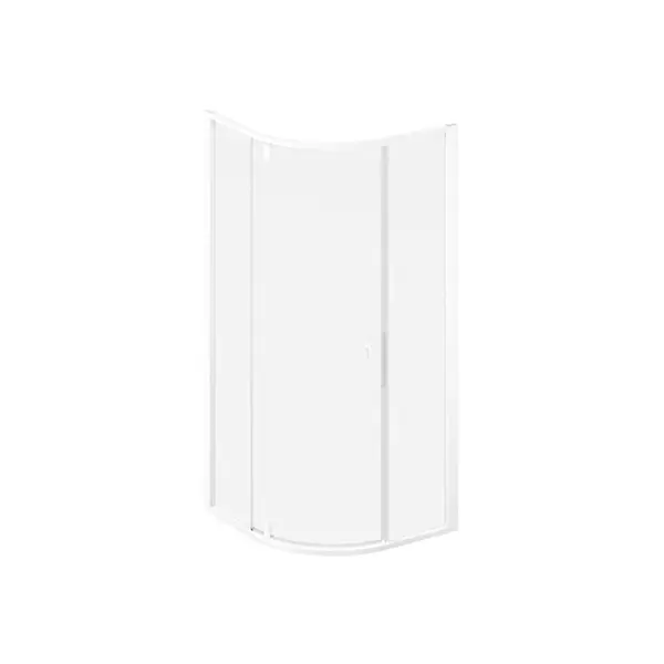 Ravak Nexty - Sprchový kút štvrťkruhový 90x90 cm, matné biele/čierne sklo 3O677E01Z1