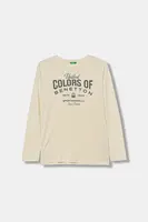Detská bavlnená košeľa s dlhým rukávom United Colors of Benetton