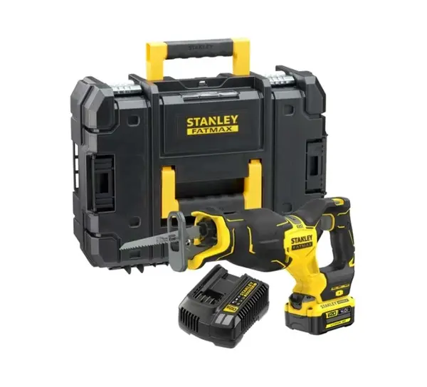 Stanley - 18V AKU píla chvostovka, 1x aku 4,0 Ah Li-Ion, nabíjačka SFMCS311M1T-QW