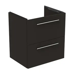 Ideal Standard i.Life A - Umývadlová skrinka, 58x44x63 cm, 2 zásuvky, matná uhľovo sivá T6850NV