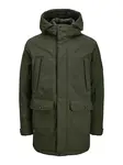 JACK & JONES Zimná parka 'Finn'  tmavozelená