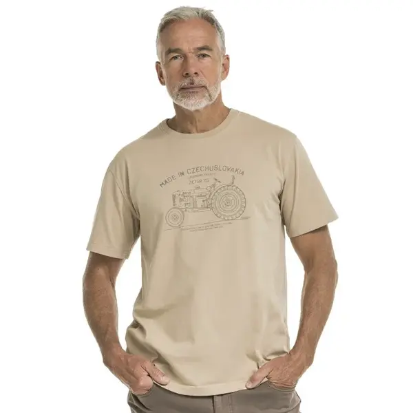 Bushman Pánské tričko Gunn, béžové XXXXL
