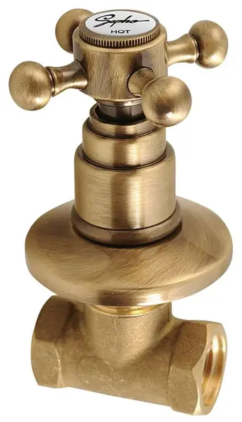 Sapho Reitano Rubinetteria Antea - Uzatvárací ventil pod omietku s telesom, teplá, bronz 3056H