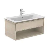 Ideal Standard Connect Air - Skříňka pod umyvadlo, 100x44x52 cm, dekor světlé dřevo/světlá hnědá mat E0828UK